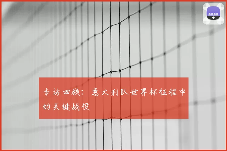 专访回顾：意大利队世界杯征程中的关键战役